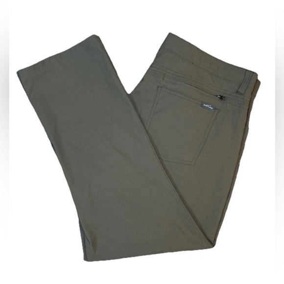 Eddie Bauer Nylon Pants Mens 40 X 30 Green Khaki Stretch Hiking Travel Outdoor - Picture 3 of 9